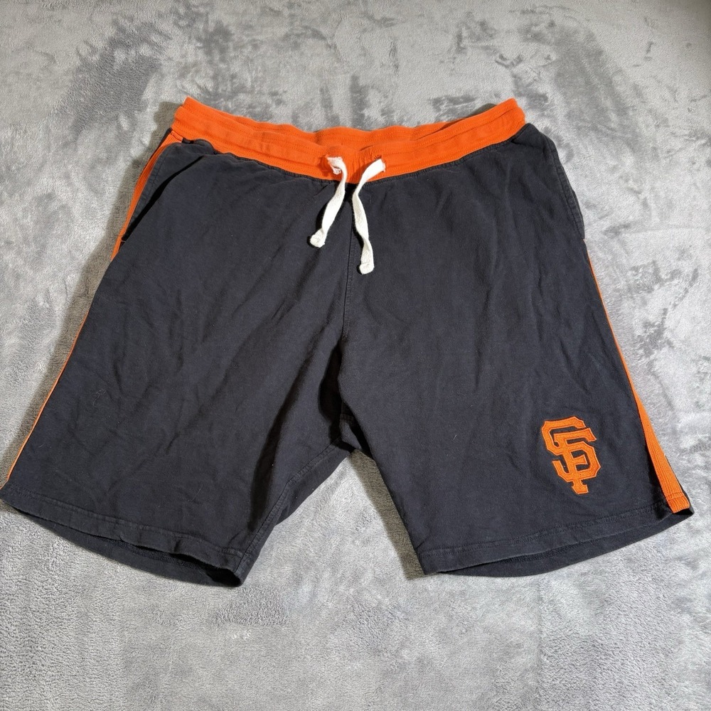 MLB Genuine Merchandise Giants Mens XL Black Orange Sweat Shorts